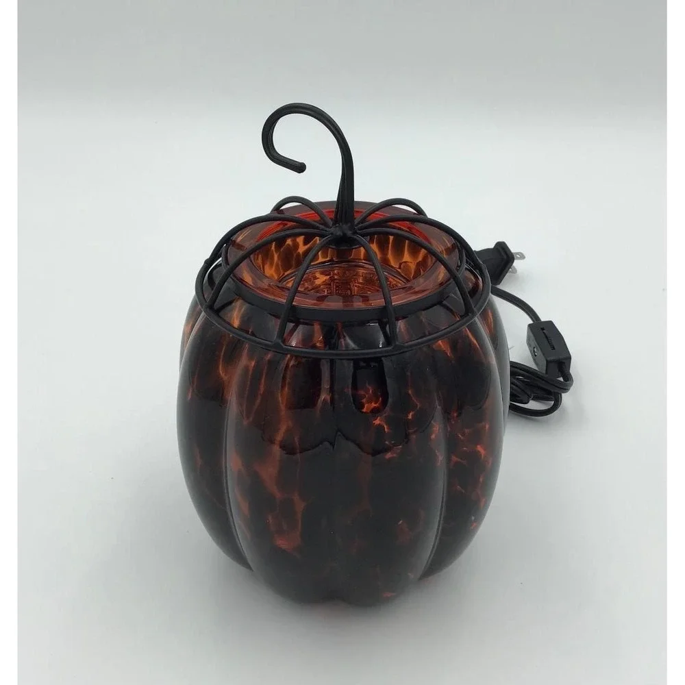 Scentsy Tiger Eye Pumpkin Electric Wax Warmer Fall Decor Thanksgiving Halloween